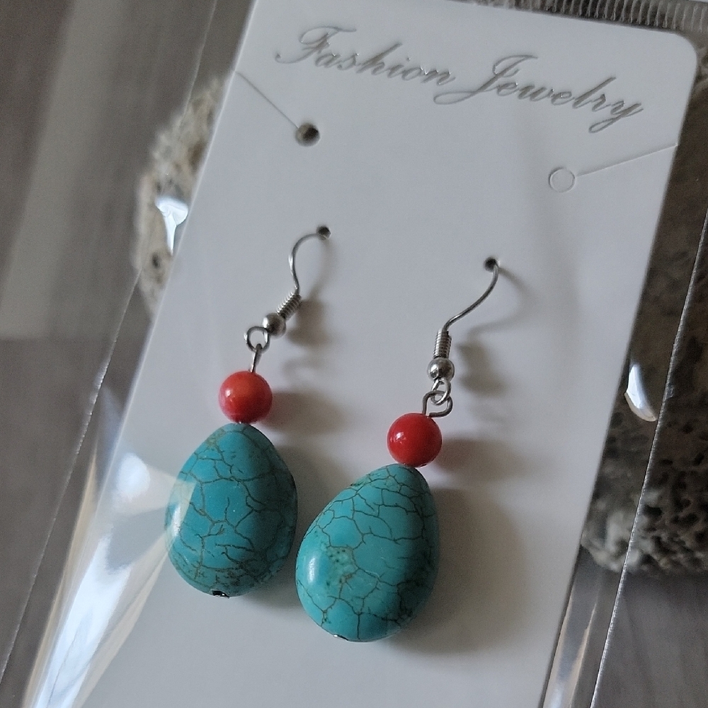 Stylish Faux Turquoise Earrings